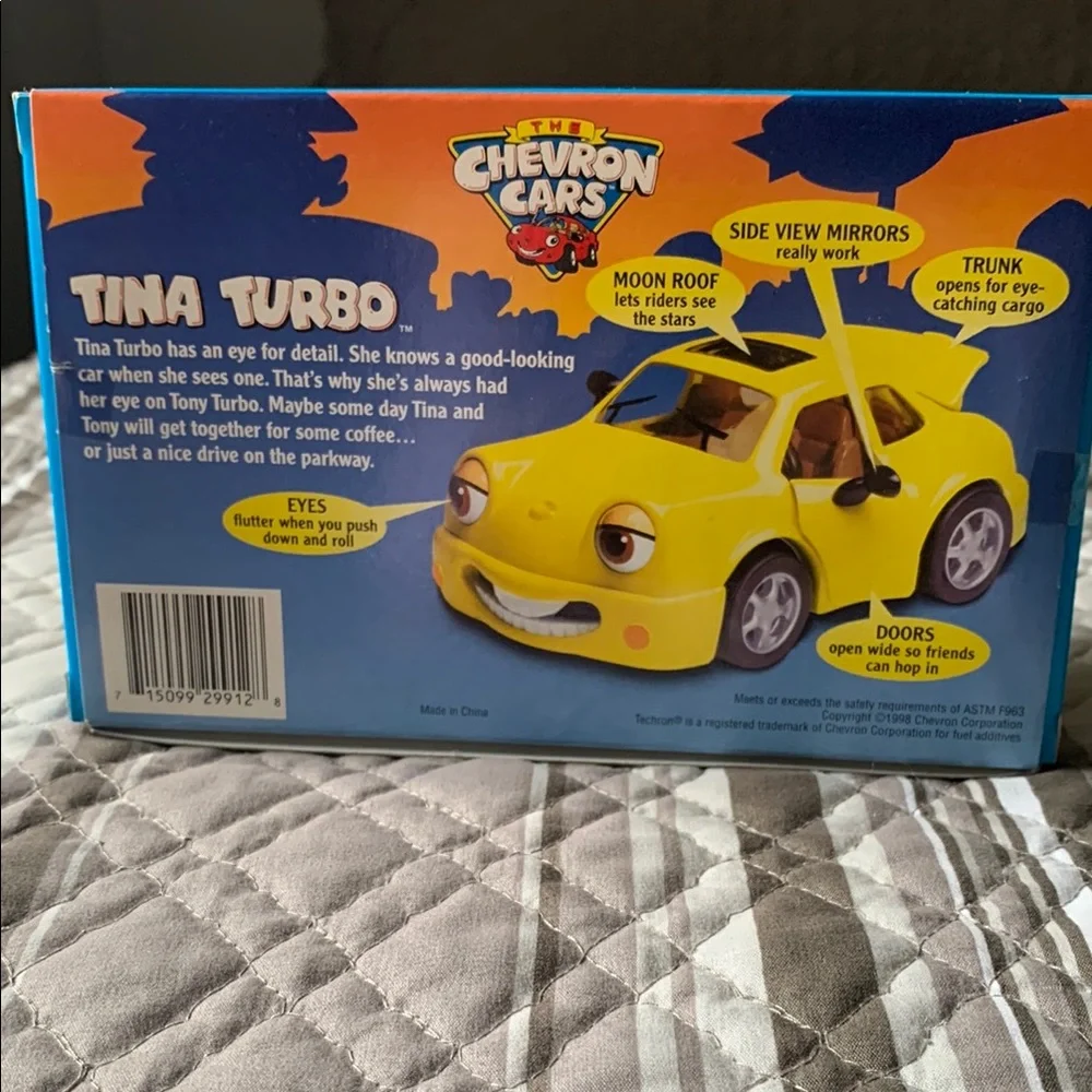 Tina Turbo- The Chevron Cars Vintage Collectible 1998 🆕